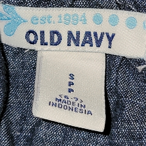 5/$10 Old Navy size small (6-7) blue peasant top - Picture 6 of 10